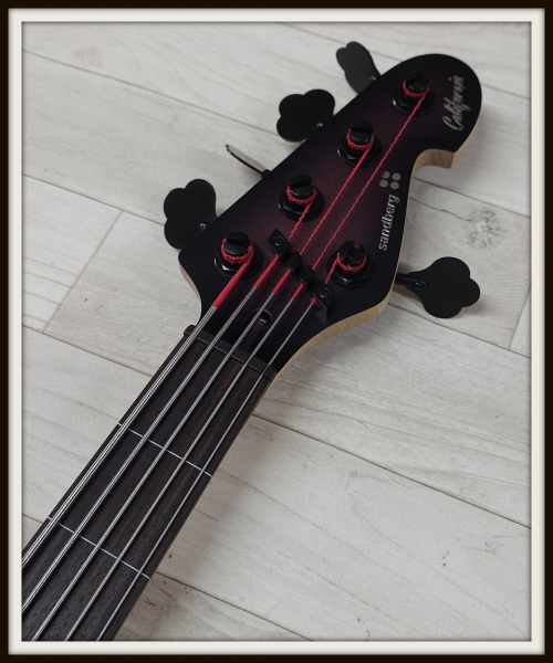 Sandberg California II TT5 passiv Fretless, Open Pore Violetburst